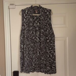 Chico's - Taylor Marled Vest- Blue Multi-color- Size 2- NWT